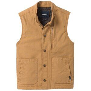 Prana Men's Trembly Canvas Stetch Insulated  Vest - Size L Embark Brown MSRP $14